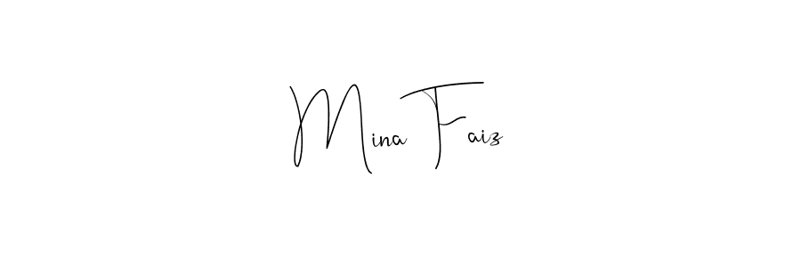 Make a beautiful signature design for name Mina Faiz. With this signature (Andilay-7BmLP) style, you can create a handwritten signature for free. Mina Faiz signature style 4 images and pictures png