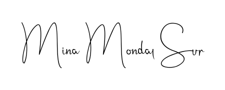 This is the best signature style for the Mina Mondal Sur name. Also you like these signature font (Andilay-7BmLP). Mix name signature. Mina Mondal Sur signature style 4 images and pictures png