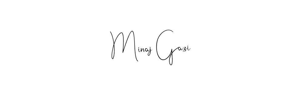 Make a beautiful signature design for name Minaj Gazi. Use this online signature maker to create a handwritten signature for free. Minaj Gazi signature style 4 images and pictures png