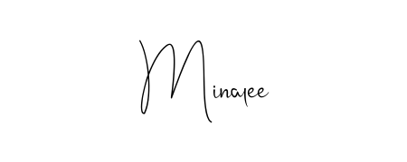 Personalize your online presence with Minalee signature rendered in elegant Andilay-7BmLP font. Great for website footers and blogs. Minalee signature style 4 images and pictures png