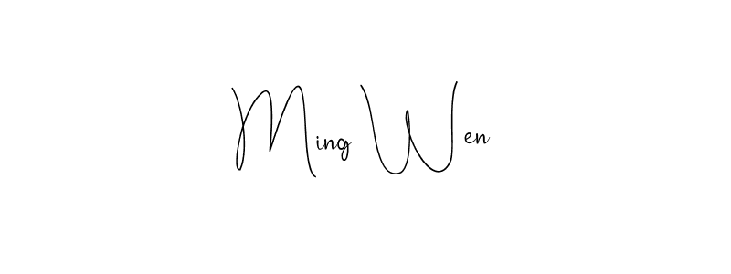 Andilay-7BmLP is a professional signature style that is perfect for those who want to add a touch of class to their signature. It is also a great choice for those who want to make their signature more unique. Get Ming Wen name to fancy signature for free. Ming Wen signature style 4 images and pictures png