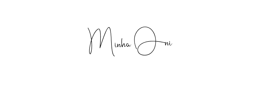 The best way (Andilay-7BmLP) to make a short signature is to pick only two or three words in your name. The name Minha Oni include a total of six letters. For converting this name. Minha Oni signature style 4 images and pictures png