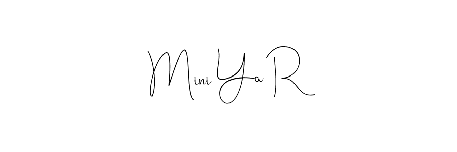 How to make Mini Ya R signature? Andilay-7BmLP is a professional autograph style. Create handwritten signature for Mini Ya R name. Mini Ya R signature style 4 images and pictures png