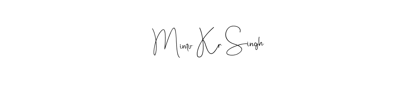 Also You can easily find your signature by using the search form. We will create Mintu Kr Singh name handwritten signature images for you free of cost using Andilay-7BmLP sign style. Mintu Kr Singh signature style 4 images and pictures png