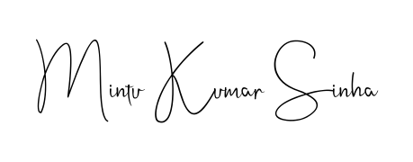 Designed for modern professionals: Mintu Kumar Sinha name signature crafted with Andilay-7BmLP script. Ready for digital PDF workflows. Mintu Kumar Sinha signature style 4 images and pictures png
