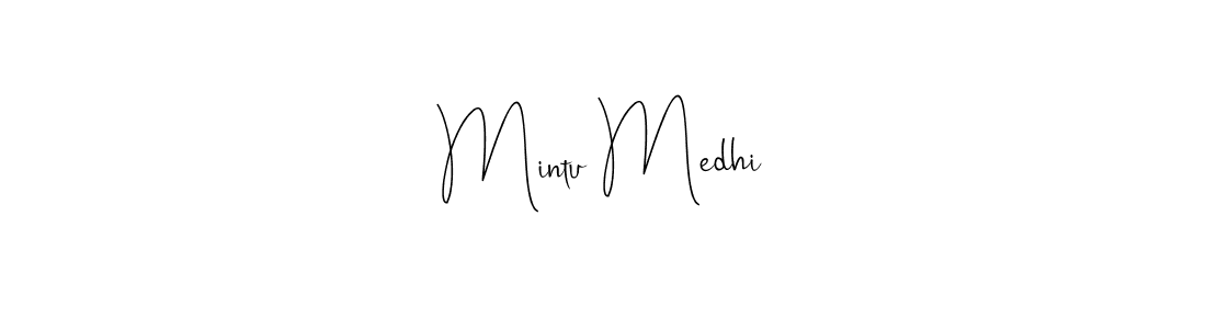 The best way (Andilay-7BmLP) to make a short signature is to pick only two or three words in your name. The name Mintu Medhi include a total of six letters. For converting this name. Mintu Medhi signature style 4 images and pictures png