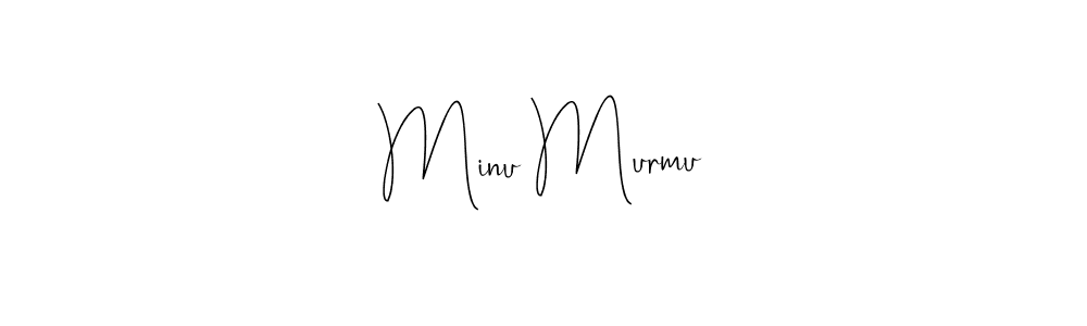 Andilay-7BmLP is a professional signature style that is perfect for those who want to add a touch of class to their signature. It is also a great choice for those who want to make their signature more unique. Get Minu Murmu name to fancy signature for free. Minu Murmu signature style 4 images and pictures png