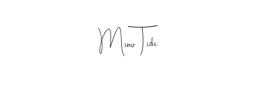 See photos of Minu Tidi official signature by Spectra . Check more albums & portfolios. Read reviews & check more about Andilay-7BmLP font. Minu Tidi signature style 4 images and pictures png