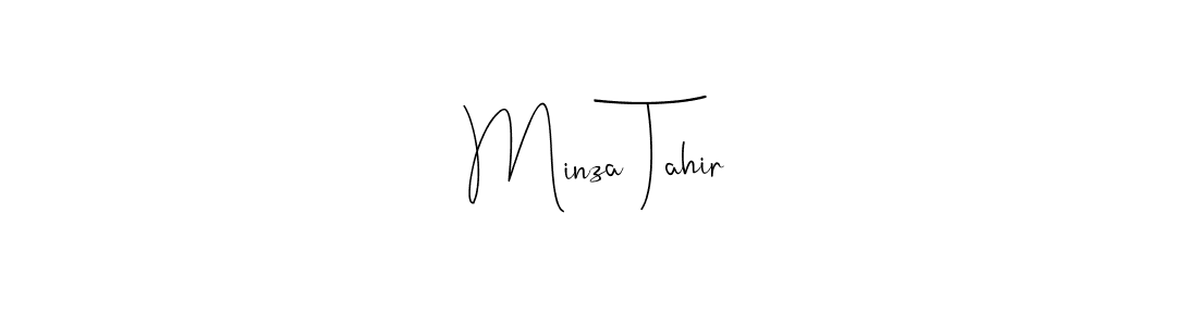Also we have Minza Tahir name is the best signature style. Create professional handwritten signature collection using Andilay-7BmLP autograph style. Minza Tahir signature style 4 images and pictures png