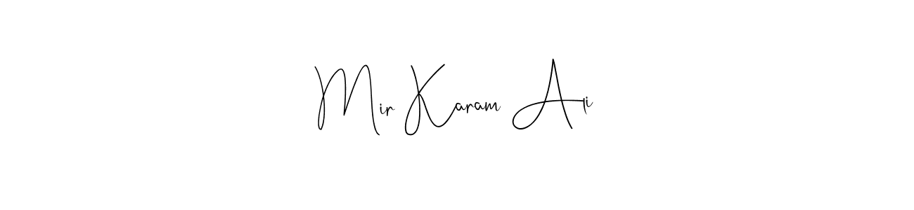 if you are searching for the best signature style for your name Mir Karam Ali. so please give up your signature search. here we have designed multiple signature styles  using Andilay-7BmLP. Mir Karam Ali signature style 4 images and pictures png