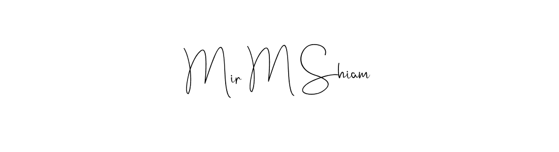 The best way (Andilay-7BmLP) to make a short signature is to pick only two or three words in your name. The name Mir M Shiam include a total of six letters. For converting this name. Mir M Shiam signature style 4 images and pictures png