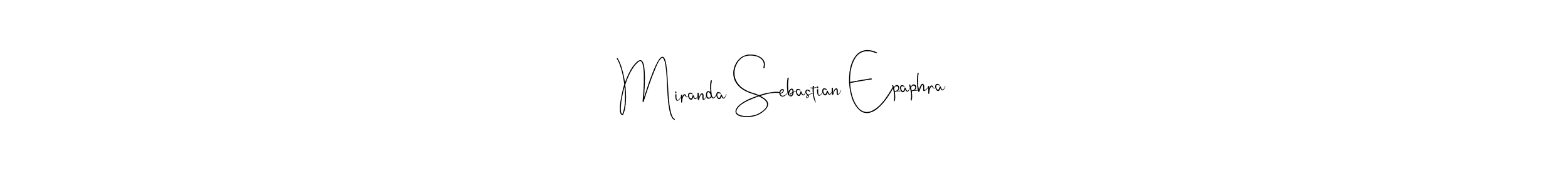 Create a beautiful signature design for name Miranda Sebastian Epaphra. With this signature (Andilay-7BmLP) fonts, you can make a handwritten signature for free. Miranda Sebastian Epaphra signature style 4 images and pictures png