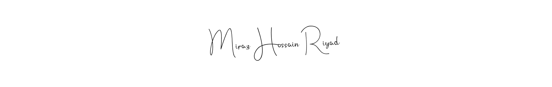 The best way (Andilay-7BmLP) to make a short signature is to pick only two or three words in your name. The name Miraz Hossain Riyad include a total of six letters. For converting this name. Miraz Hossain Riyad signature style 4 images and pictures png