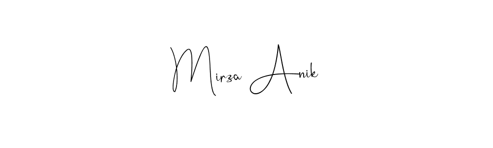 Here are the top 10 professional signature styles for the name Mirza Anik. These are the best autograph styles you can use for your name. Mirza Anik signature style 4 images and pictures png