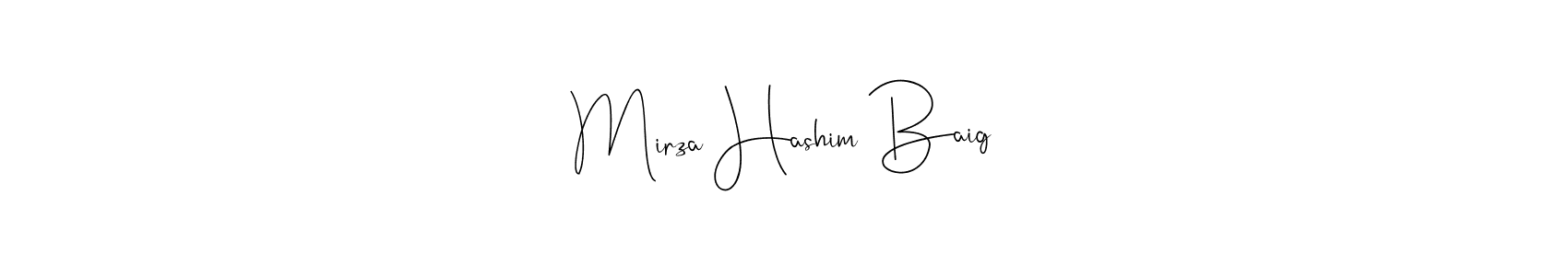 Use a signature maker to create a handwritten signature online. With this signature software, you can design (Andilay-7BmLP) your own signature for name Mirza Hashim Baig. Mirza Hashim Baig signature style 4 images and pictures png