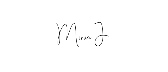 You can use this online signature creator to create a handwritten signature for the name Mirza J. This is the best online autograph maker. Mirza J signature style 4 images and pictures png