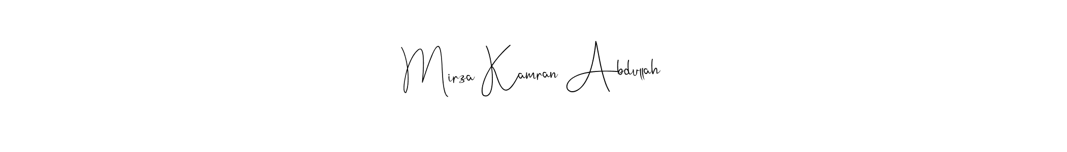 if you are searching for the best signature style for your name Mirza Kamran Abdullah. so please give up your signature search. here we have designed multiple signature styles  using Andilay-7BmLP. Mirza Kamran Abdullah signature style 4 images and pictures png