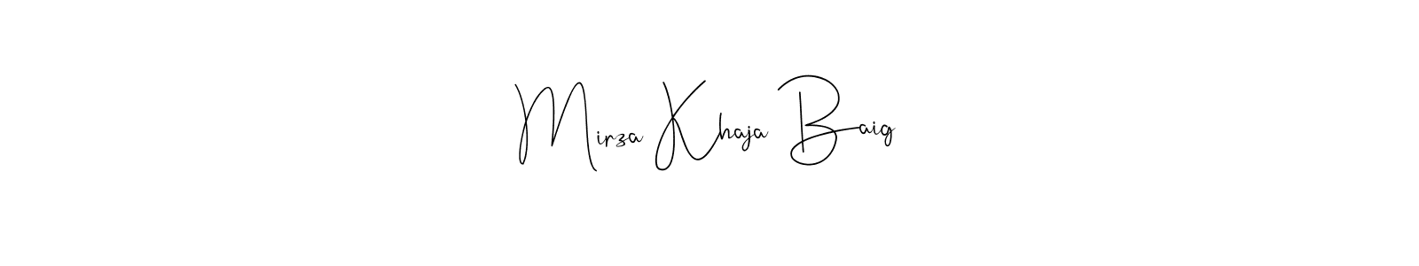 Similarly Andilay-7BmLP is the best handwritten signature design. Signature creator online .You can use it as an online autograph creator for name Mirza Khaja Baig. Mirza Khaja Baig signature style 4 images and pictures png