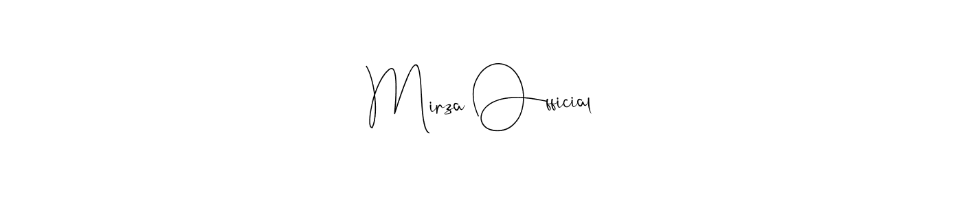 Also we have Mirza Official name is the best signature style. Create professional handwritten signature collection using Andilay-7BmLP autograph style. Mirza Official signature style 4 images and pictures png