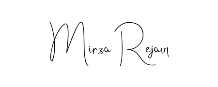 How to make Mirza Rejaul name signature. Use Andilay-7BmLP style for creating short signs online. This is the latest handwritten sign. Mirza Rejaul signature style 4 images and pictures png
