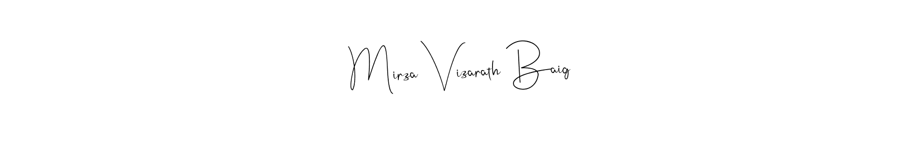 You should practise on your own different ways (Andilay-7BmLP) to write your name (Mirza Vizarath Baig) in signature. don't let someone else do it for you. Mirza Vizarath Baig signature style 4 images and pictures png