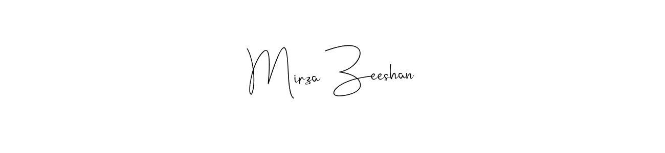 Create a beautiful signature design for name Mirza Zeeshan. With this signature (Andilay-7BmLP) fonts, you can make a handwritten signature for free. Mirza Zeeshan signature style 4 images and pictures png