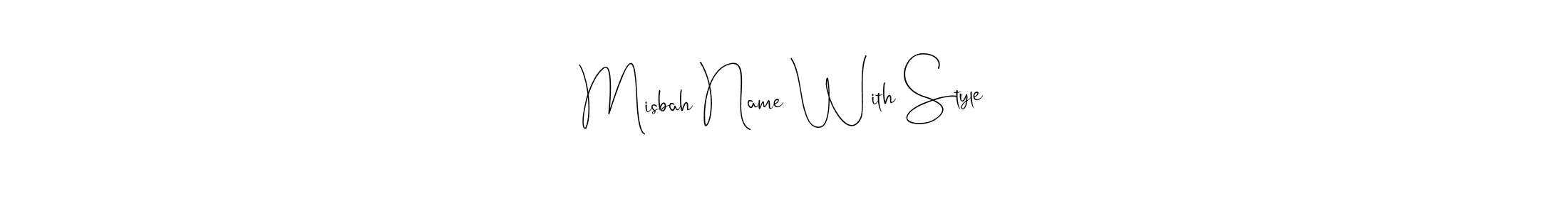 Design your own signature with our free online signature maker. With this signature software, you can create a handwritten (Andilay-7BmLP) signature for name Misbah Name With Style. Misbah Name With Style signature style 4 images and pictures png