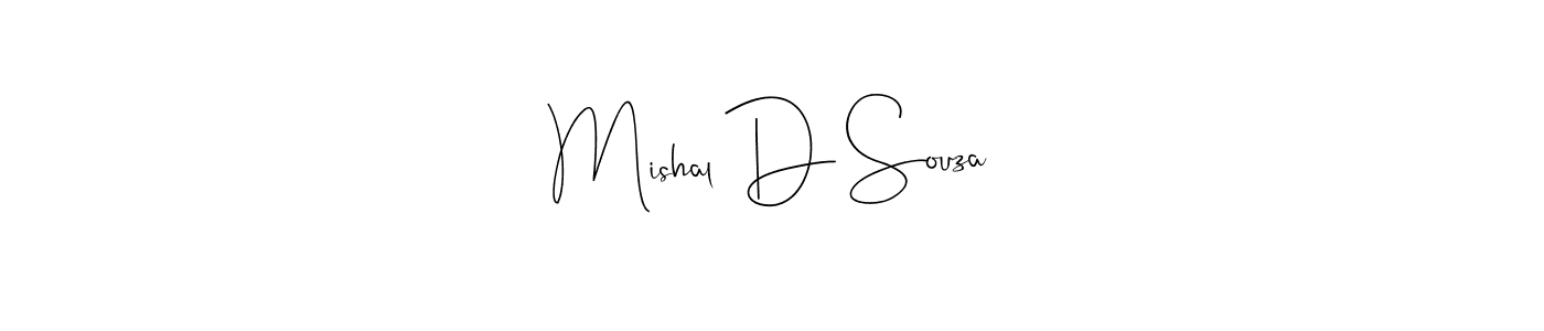 Make a beautiful signature design for name Mishal D Souza. Use this online signature maker to create a handwritten signature for free. Mishal D Souza signature style 4 images and pictures png