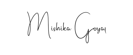 Get inspired by this graceful Andilay-7BmLP signature style for name Mishika Goyal. Smooth loops and balanced proportions for everyday use. Mishika Goyal signature style 4 images and pictures png