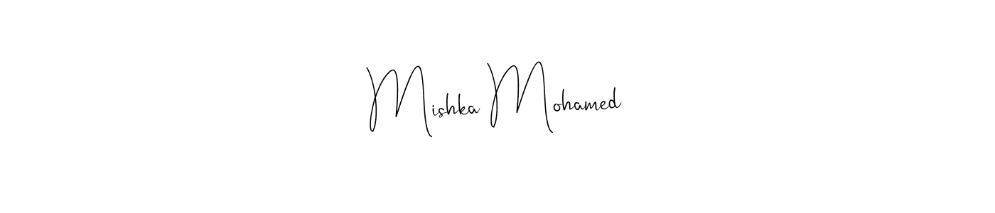 The best way (Andilay-7BmLP) to make a short signature is to pick only two or three words in your name. The name Mishka Mohamed include a total of six letters. For converting this name. Mishka Mohamed signature style 4 images and pictures png