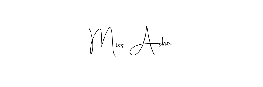 How to make Miss Asha signature? Andilay-7BmLP is a professional autograph style. Create handwritten signature for Miss Asha name. Miss Asha signature style 4 images and pictures png