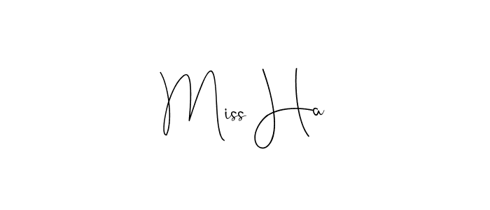 How to make Miss Ha name signature. Use Andilay-7BmLP style for creating short signs online. This is the latest handwritten sign. Miss Ha signature style 4 images and pictures png