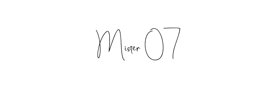 It looks lik you need a new signature style for name Mister 07. Design unique handwritten (Andilay-7BmLP) signature with our free signature maker in just a few clicks. Mister 07 signature style 4 images and pictures png