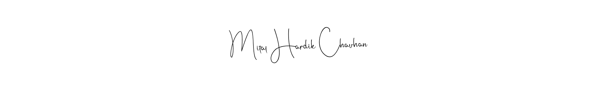 This is the best signature style for the Mital Hardik Chauhan name. Also you like these signature font (Andilay-7BmLP). Mix name signature. Mital Hardik Chauhan signature style 4 images and pictures png