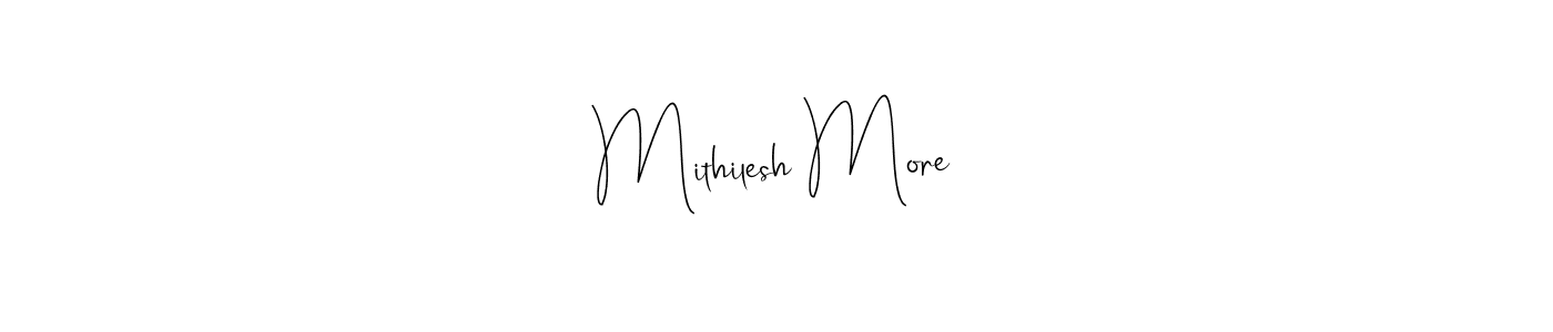 The best way (Andilay-7BmLP) to make a short signature is to pick only two or three words in your name. The name Mithilesh More include a total of six letters. For converting this name. Mithilesh More signature style 4 images and pictures png