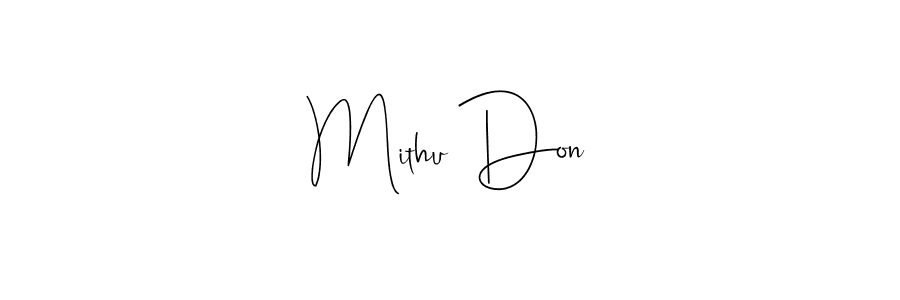 How to make Mithu Don name signature. Use Andilay-7BmLP style for creating short signs online. This is the latest handwritten sign. Mithu Don signature style 4 images and pictures png