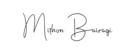 The Andilay-7BmLP typeface gives name Mithun Bairagi a refined look. Suitable for certificates, diplomas, and official verification. Mithun Bairagi signature style 4 images and pictures png