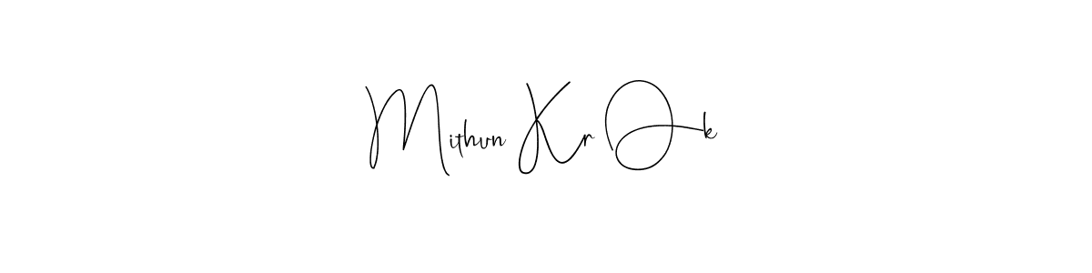 It looks lik you need a new signature style for name Mithun Kr Ok. Design unique handwritten (Andilay-7BmLP) signature with our free signature maker in just a few clicks. Mithun Kr Ok signature style 4 images and pictures png