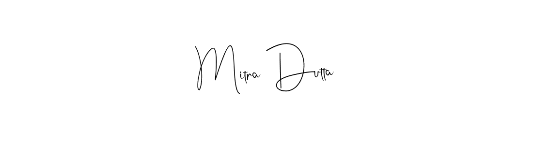 How to make Mitra Dutta name signature. Use Andilay-7BmLP style for creating short signs online. This is the latest handwritten sign. Mitra Dutta signature style 4 images and pictures png