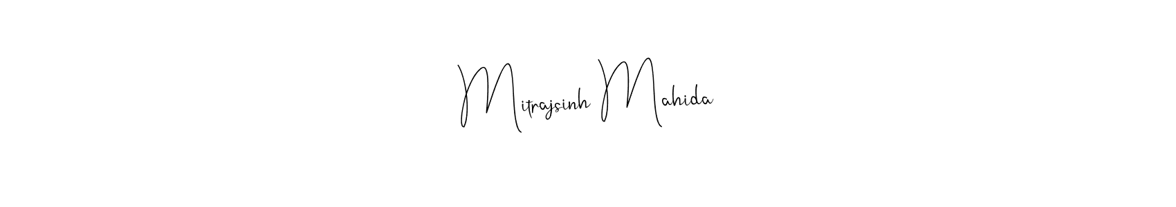 Design your own signature with our free online signature maker. With this signature software, you can create a handwritten (Andilay-7BmLP) signature for name Mitrajsinh Mahida. Mitrajsinh Mahida signature style 4 images and pictures png
