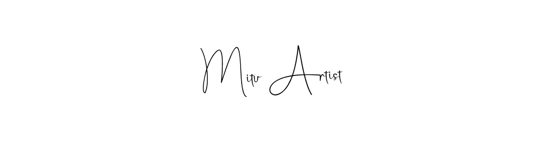 Mitu Artist stylish signature style. Best Handwritten Sign (Andilay-7BmLP) for my name. Handwritten Signature Collection Ideas for my name Mitu Artist. Mitu Artist signature style 4 images and pictures png