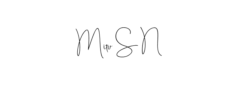 Make a beautiful signature design for name Mitu S N. Use this online signature maker to create a handwritten signature for free. Mitu S N signature style 4 images and pictures png