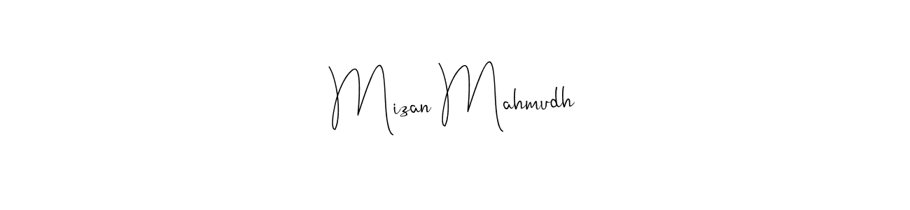 if you are searching for the best signature style for your name Mizan Mahmudh. so please give up your signature search. here we have designed multiple signature styles  using Andilay-7BmLP. Mizan Mahmudh signature style 4 images and pictures png