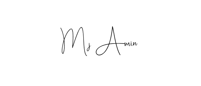 How to make Mj Amin signature? Andilay-7BmLP is a professional autograph style. Create handwritten signature for Mj Amin name. Mj Amin signature style 4 images and pictures png