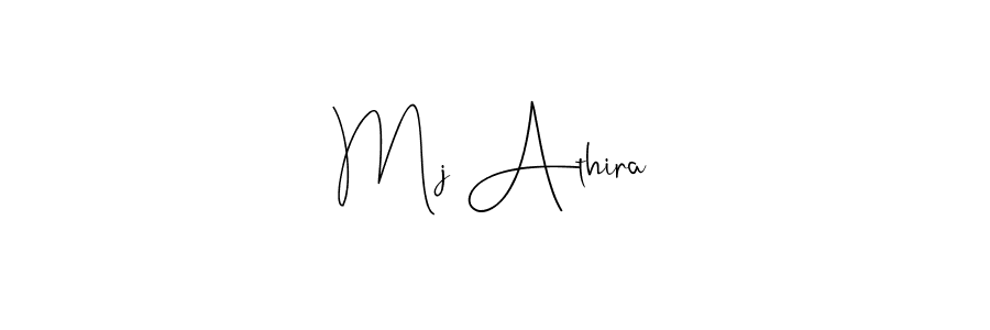 Create a beautiful signature design for name Mj Athira. With this signature (Andilay-7BmLP) fonts, you can make a handwritten signature for free. Mj Athira signature style 4 images and pictures png