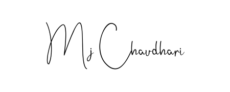 Make a beautiful signature design for name Mj Chaudhari. Use this online signature maker to create a handwritten signature for free. Mj Chaudhari signature style 4 images and pictures png