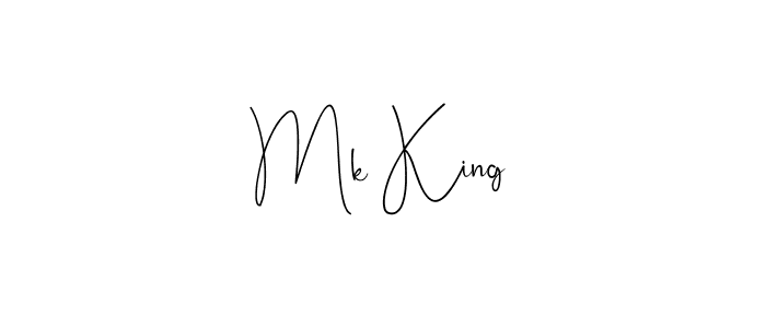 Mk King stylish signature style. Best Handwritten Sign (Andilay-7BmLP) for my name. Handwritten Signature Collection Ideas for my name Mk King. Mk King signature style 4 images and pictures png