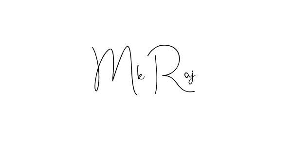 How to make Mk Raj name signature. Use Andilay-7BmLP style for creating short signs online. This is the latest handwritten sign. Mk Raj signature style 4 images and pictures png