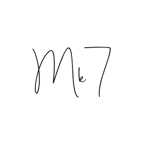 How to make Mk7 name signature. Use Andilay-7BmLP style for creating short signs online. This is the latest handwritten sign. Mk7 signature style 4 images and pictures png