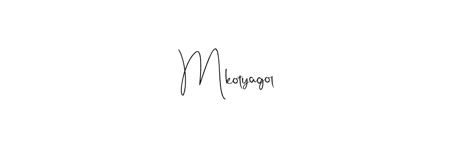 Andilay-7BmLP is a professional signature style that is perfect for those who want to add a touch of class to their signature. It is also a great choice for those who want to make their signature more unique. Get Mkotyagol name to fancy signature for free. Mkotyagol signature style 4 images and pictures png